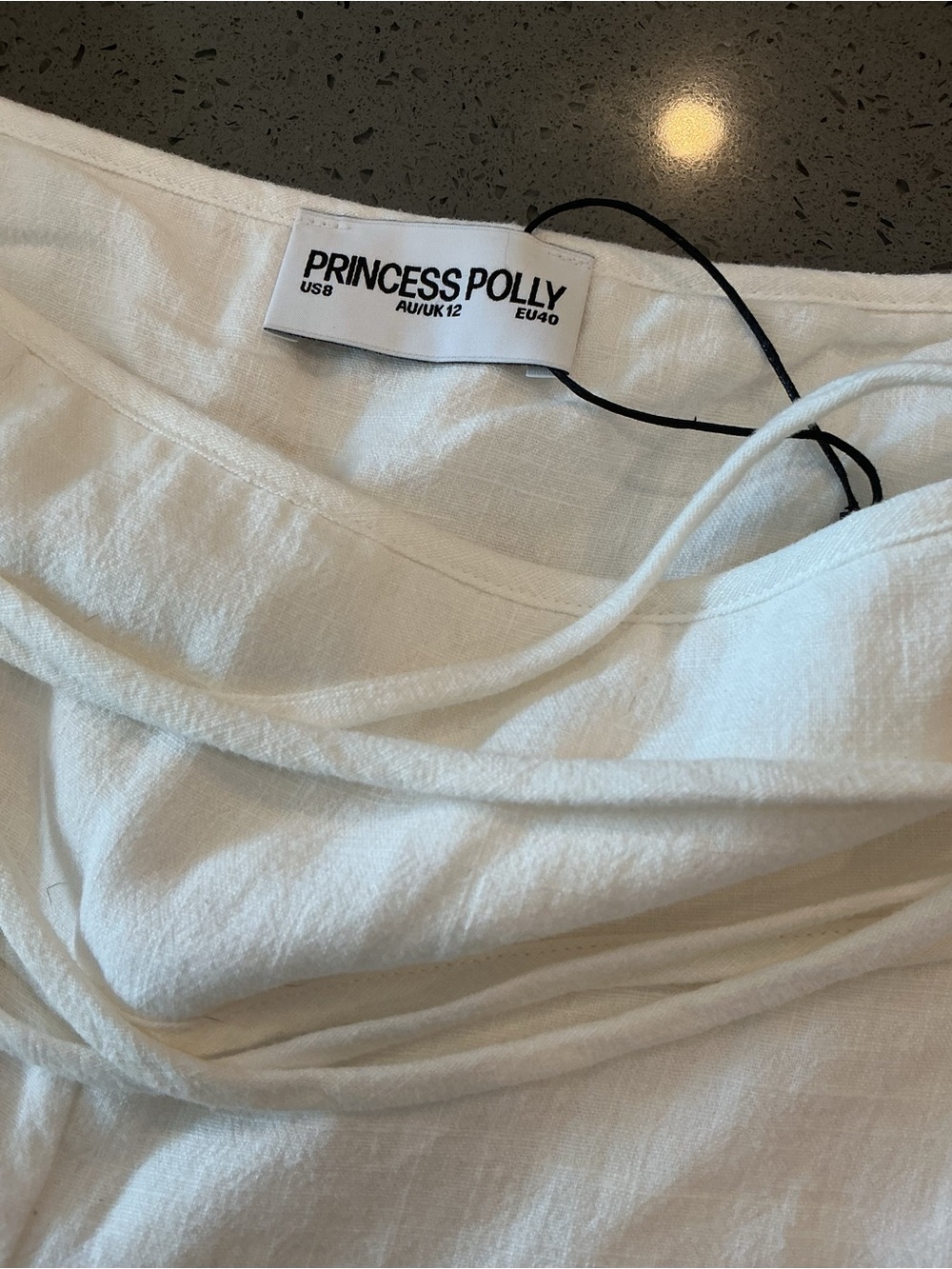 #158 Princess Polly Silver Moon Linen Blend Tie Pants - Picture 3 of 3